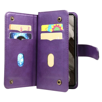 KT Multi-Functional Series-1 For Google Pixel 7a Case 10 Card Holder Leather Phone Cover Stand Function