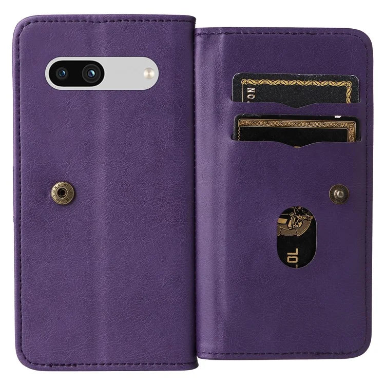 KT Multi-Functional Series-1 For Google Pixel 7a Case 10 Card Holder Leather Phone Cover Stand Function