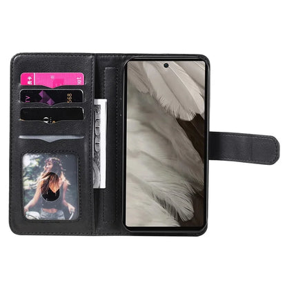 KT Multi-Functional Series-1 For Google Pixel 7a Case 10 Card Holder Leather Phone Cover Stand Function