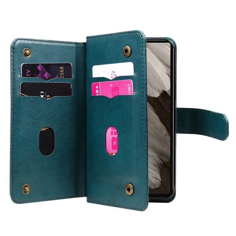 KT Multi-Functional Series-1 For Google Pixel 7a Case 10 Card Holder Leather Phone Cover Stand Function