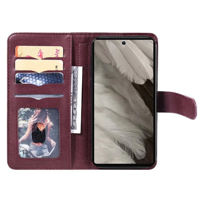 KT Multi-Functional Series-1 For Google Pixel 7a Case 10 Card Holder Leather Phone Cover Stand Function