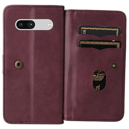 KT Multi-Functional Series-1 For Google Pixel 7a Case 10 Card Holder Leather Phone Cover Stand Function