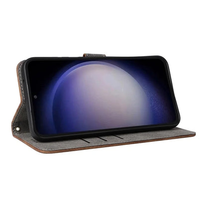 For Samsung Galaxy S24 FE Case RFID Blocking Wallet PU Leather Flip Phone Cover