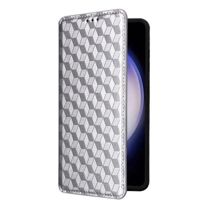 For Samsung Galaxy S24 FE Wallet Case Rhombus Imprint Leather Phone Cover