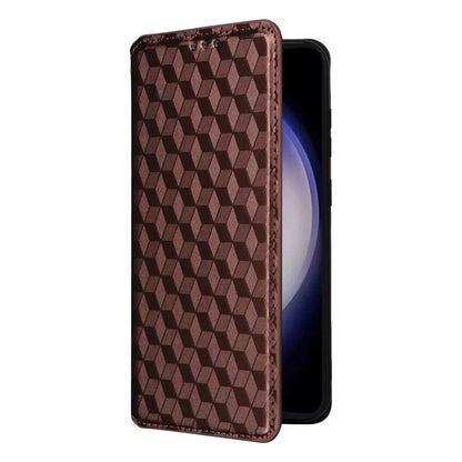 For Samsung Galaxy S24 FE Wallet Case Rhombus Imprint Leather Phone Cover