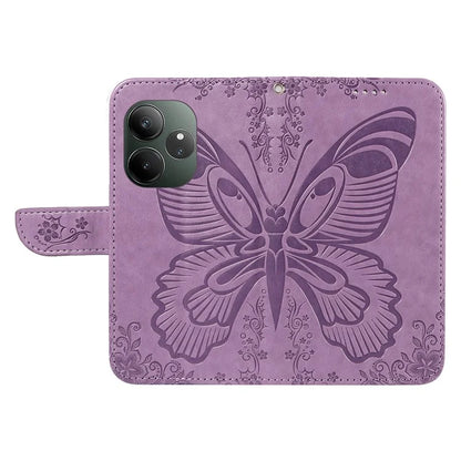 For Realme GT 6 5G Case Butterfly Pattern Leather Wallet Flip Phone Cover