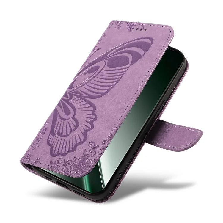 For Realme GT 6 5G Case Butterfly Pattern Leather Wallet Flip Phone Cover