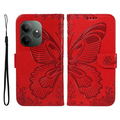 For Realme GT 6 5G Case Butterfly Pattern Leather Wallet Flip Phone Cover