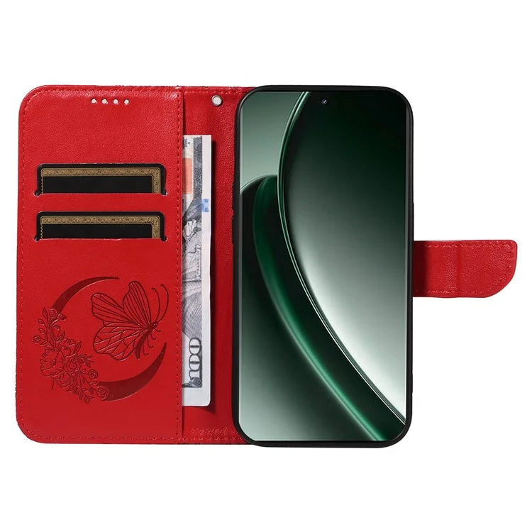 For Realme GT 6 5G Case Butterfly Pattern Leather Wallet Flip Phone Cover