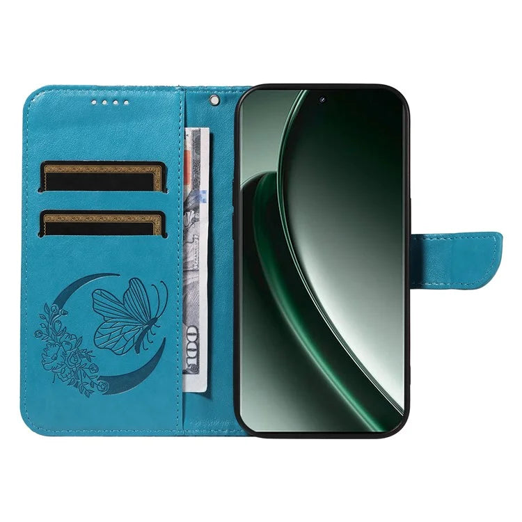 For Realme GT 6 5G Case Butterfly Pattern Leather Wallet Flip Phone Cover