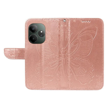For Realme GT 6 5G Case Butterfly Pattern Leather Wallet Flip Phone Cover