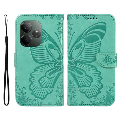 For Realme GT 6 5G Case Butterfly Pattern Leather Wallet Flip Phone Cover