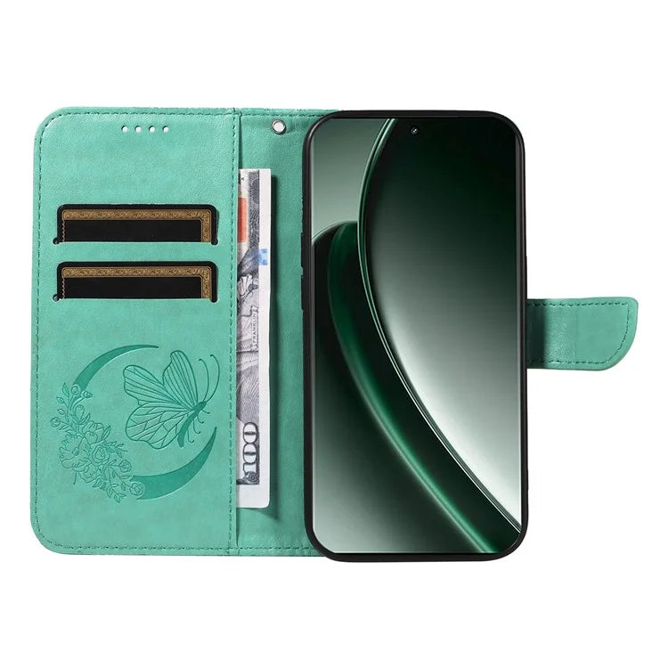For Realme GT 6 5G Case Butterfly Pattern Leather Wallet Flip Phone Cover