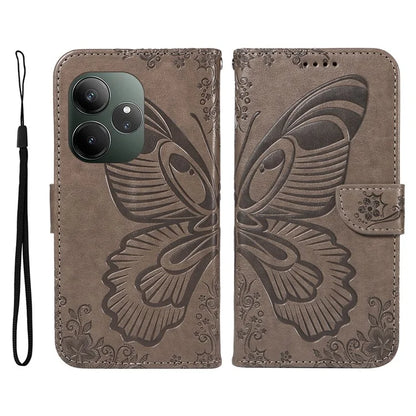 For Realme GT 6 5G Case Butterfly Pattern Leather Wallet Flip Phone Cover