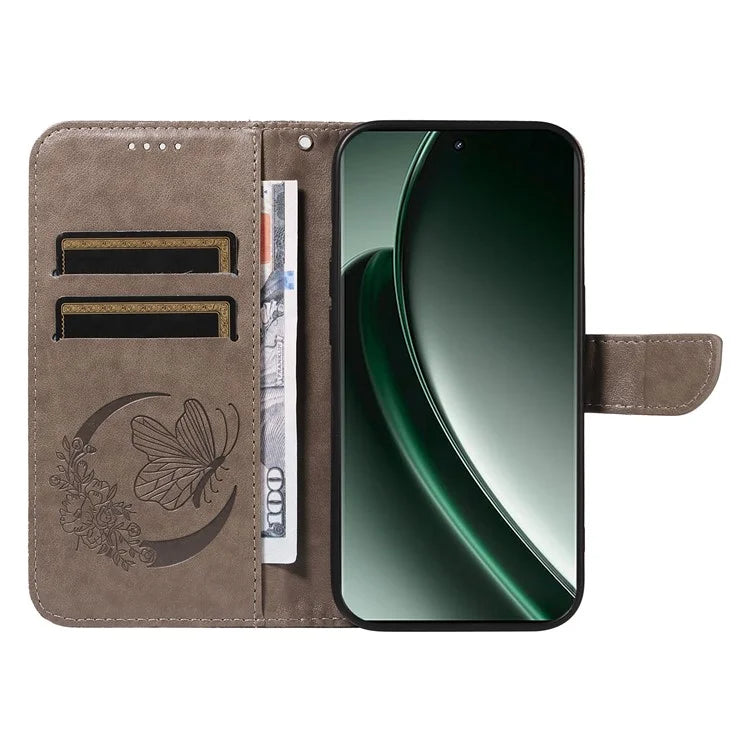 For Realme GT 6 5G Case Butterfly Pattern Leather Wallet Flip Phone Cover