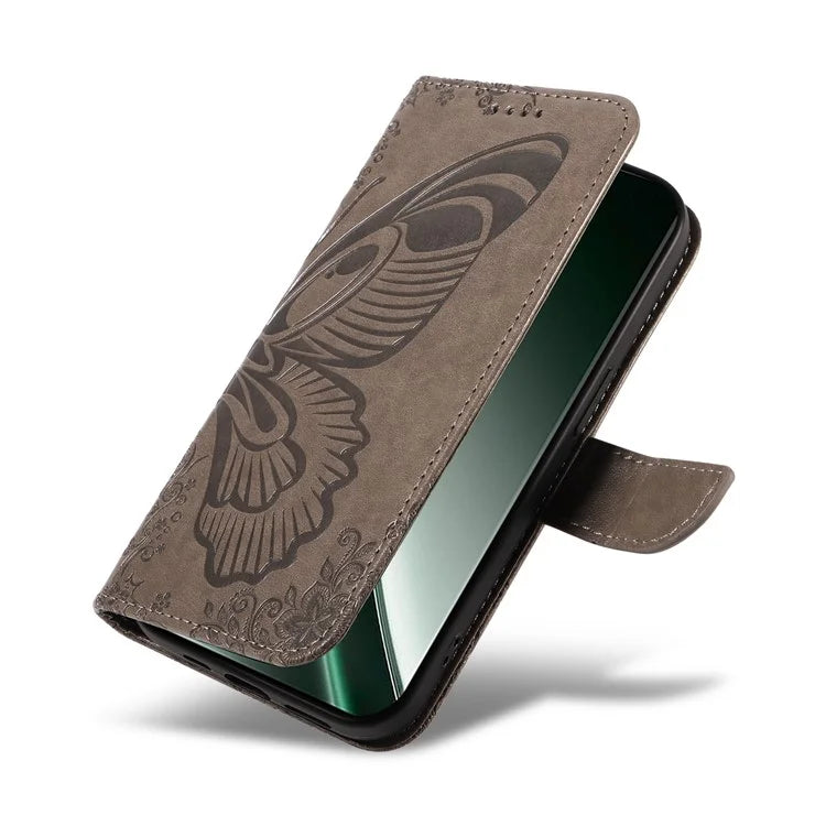 For Realme GT 6 5G Case Butterfly Pattern Leather Wallet Flip Phone Cover