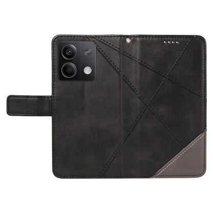For Xiaomi Redmi Note 13 5G Case Geometric Line Leather Wallet Phone Cover
