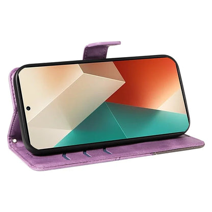 For Xiaomi Redmi Note 13 5G Case Geometric Line Leather Wallet Phone Cover