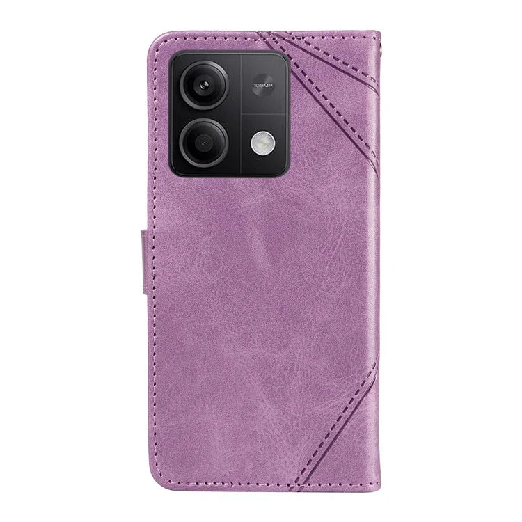 For Xiaomi Redmi Note 13 5G Case Geometric Line Leather Wallet Phone Cover