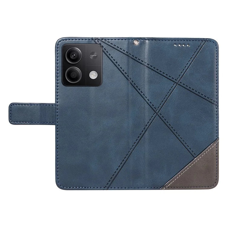 For Xiaomi Redmi Note 13 5G Case Geometric Line Leather Wallet Phone Cover