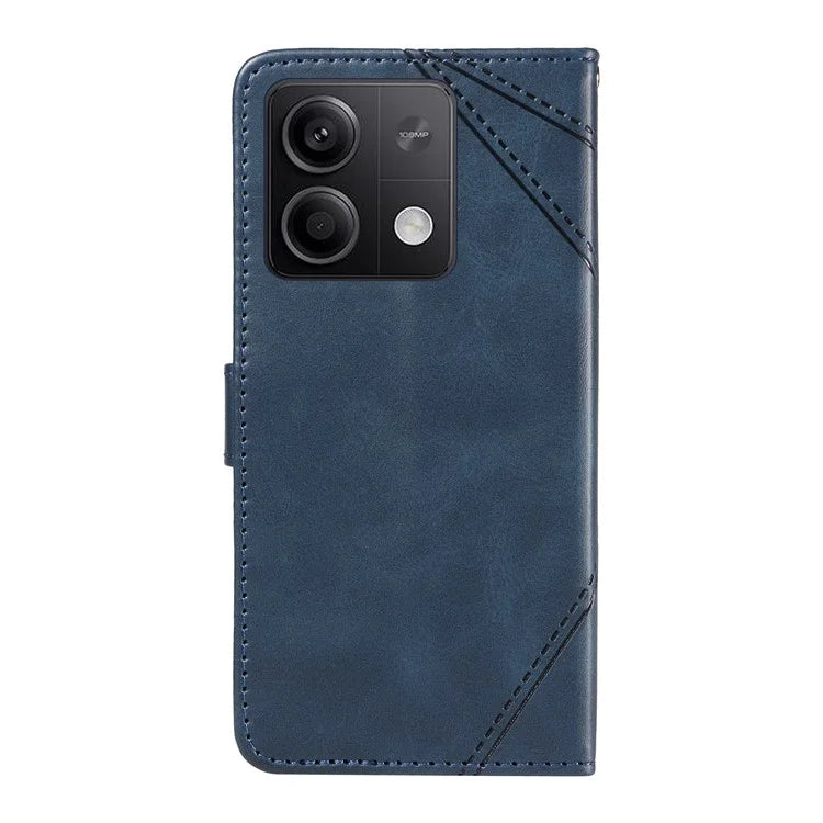 For Xiaomi Redmi Note 13 5G Case Geometric Line Leather Wallet Phone Cover