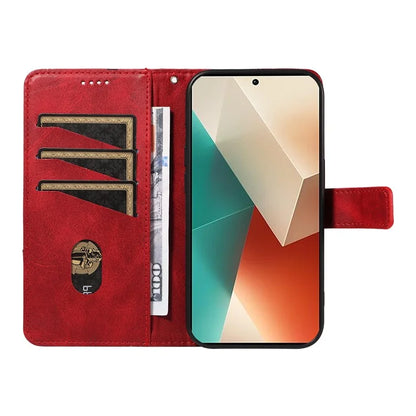 For Xiaomi Redmi Note 13 5G Case Geometric Line Leather Wallet Phone Cover