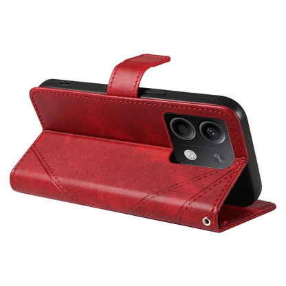 For Xiaomi Redmi Note 13 5G Case Geometric Line Leather Wallet Phone Cover