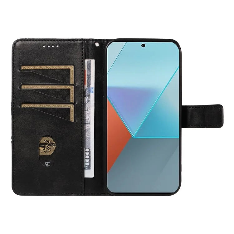 For Xiaomi Poco X6 5G / Redmi Note 13 Pro 5G Case Protective Geometric Line Leather Phone Cover