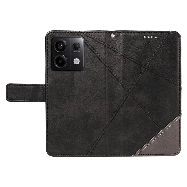 For Xiaomi Poco X6 5G / Redmi Note 13 Pro 5G Case Protective Geometric Line Leather Phone Cover