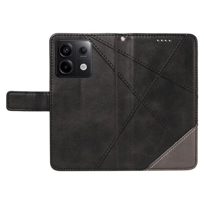 For Xiaomi Poco X6 5G / Redmi Note 13 Pro 5G Case Protective Geometric Line Leather Phone Cover