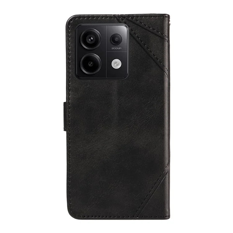 For Xiaomi Poco X6 5G / Redmi Note 13 Pro 5G Case Protective Geometric Line Leather Phone Cover