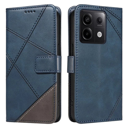 For Xiaomi Poco X6 5G / Redmi Note 13 Pro 5G Case Protective Geometric Line Leather Phone Cover
