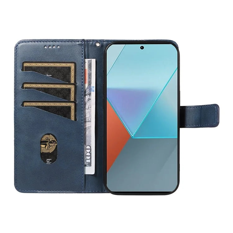 For Xiaomi Poco X6 5G / Redmi Note 13 Pro 5G Case Protective Geometric Line Leather Phone Cover