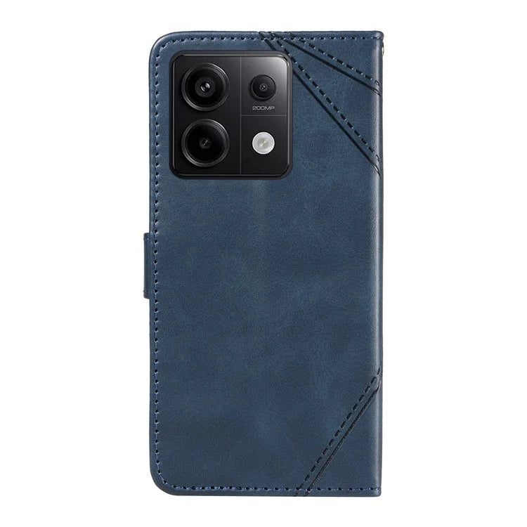 For Xiaomi Poco X6 5G / Redmi Note 13 Pro 5G Case Protective Geometric Line Leather Phone Cover