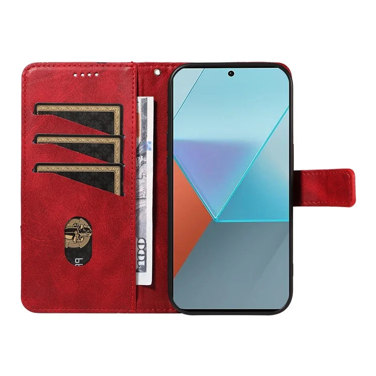 For Xiaomi Poco X6 5G / Redmi Note 13 Pro 5G Case Protective Geometric Line Leather Phone Cover