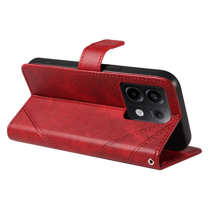 For Xiaomi Poco X6 5G / Redmi Note 13 Pro 5G Case Protective Geometric Line Leather Phone Cover