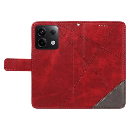 For Xiaomi Poco X6 5G / Redmi Note 13 Pro 5G Case Protective Geometric Line Leather Phone Cover