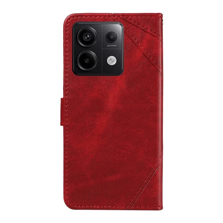 For Xiaomi Poco X6 5G / Redmi Note 13 Pro 5G Case Protective Geometric Line Leather Phone Cover