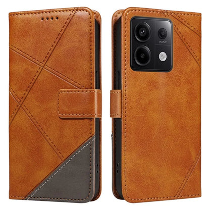 For Xiaomi Poco X6 5G / Redmi Note 13 Pro 5G Case Protective Geometric Line Leather Phone Cover