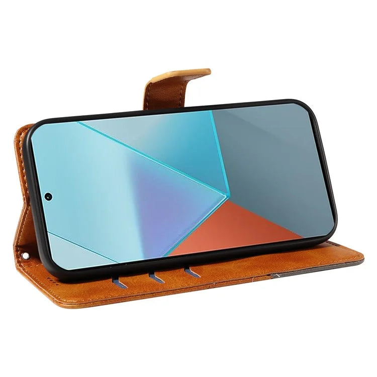 For Xiaomi Poco X6 5G / Redmi Note 13 Pro 5G Case Protective Geometric Line Leather Phone Cover