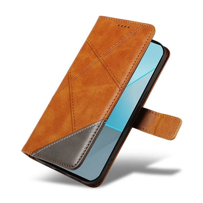 For Xiaomi Poco X6 5G / Redmi Note 13 Pro 5G Case Protective Geometric Line Leather Phone Cover
