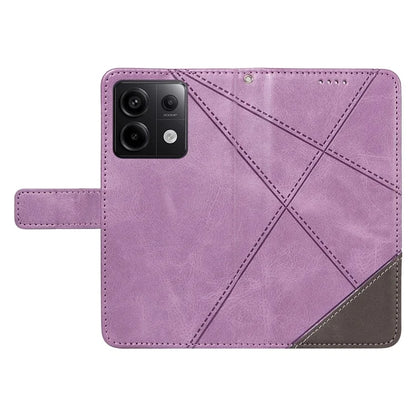 For Xiaomi Poco X6 5G / Redmi Note 13 Pro 5G Case Protective Geometric Line Leather Phone Cover