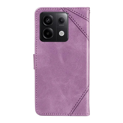 For Xiaomi Poco X6 5G / Redmi Note 13 Pro 5G Case Protective Geometric Line Leather Phone Cover