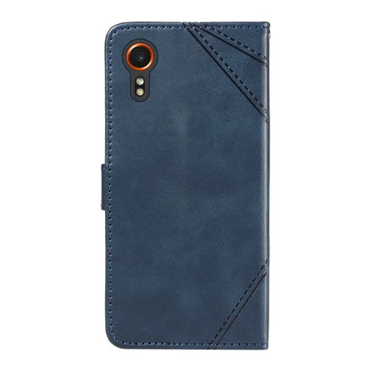 For Samsung Galaxy Xcover7 Case Shockproof Geometric Line Leather Phone Cover Card Holder