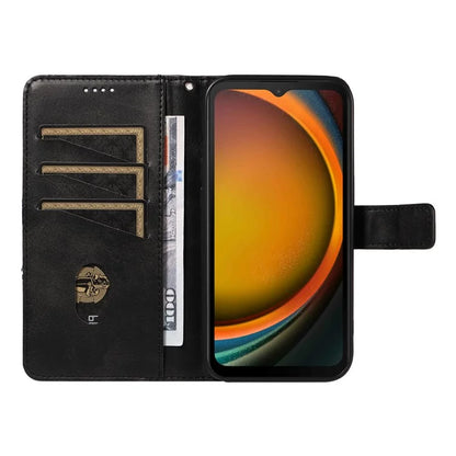 For Samsung Galaxy Xcover7 Case Shockproof Geometric Line Leather Phone Cover Card Holder