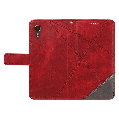 For Samsung Galaxy Xcover7 Case Shockproof Geometric Line Leather Phone Cover Card Holder