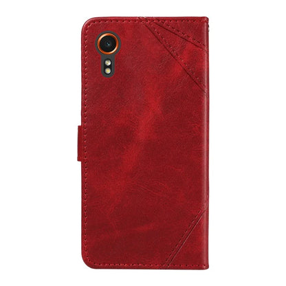 For Samsung Galaxy Xcover7 Case Shockproof Geometric Line Leather Phone Cover Card Holder
