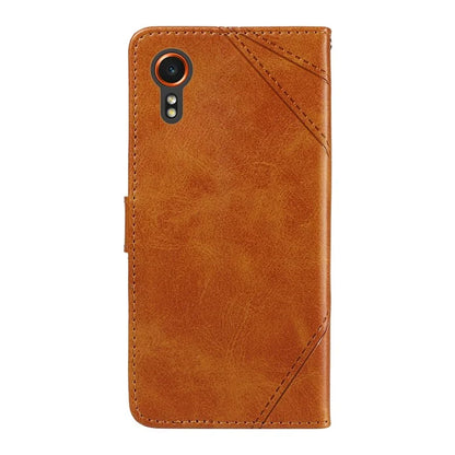 For Samsung Galaxy Xcover7 Case Shockproof Geometric Line Leather Phone Cover Card Holder