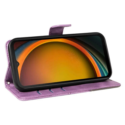For Samsung Galaxy Xcover7 Case Shockproof Geometric Line Leather Phone Cover Card Holder