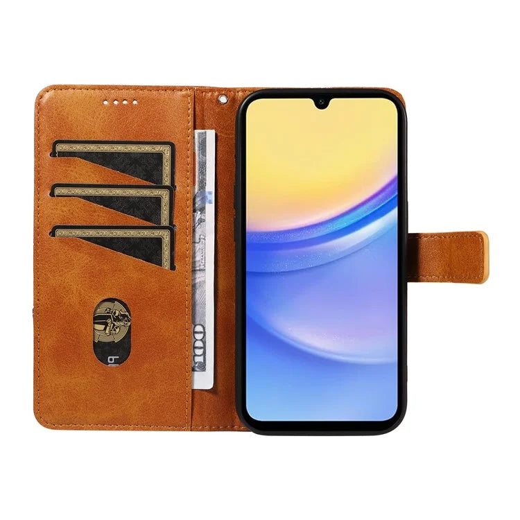 For Samsung Galaxy A15 5G Case Flip Geometric Line Leather Phone Cover